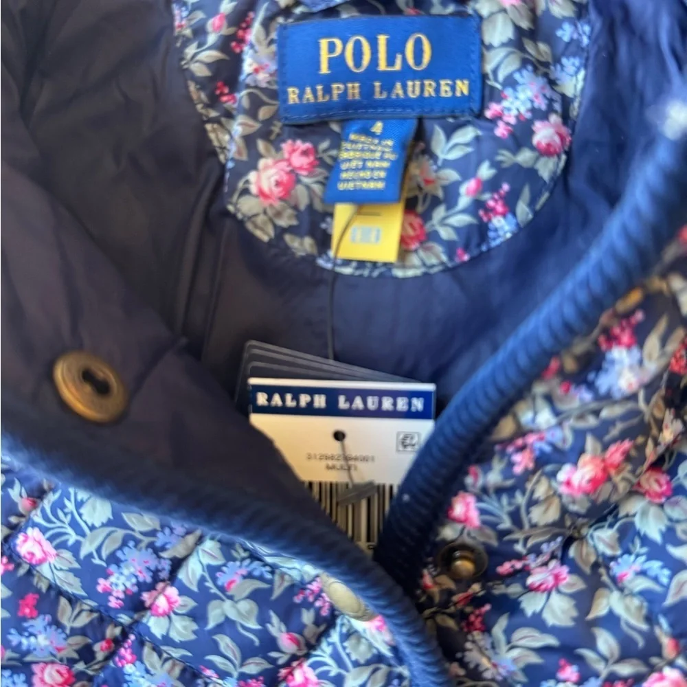 Ralph Lauren Kids Floral Hooded Barn Jacket